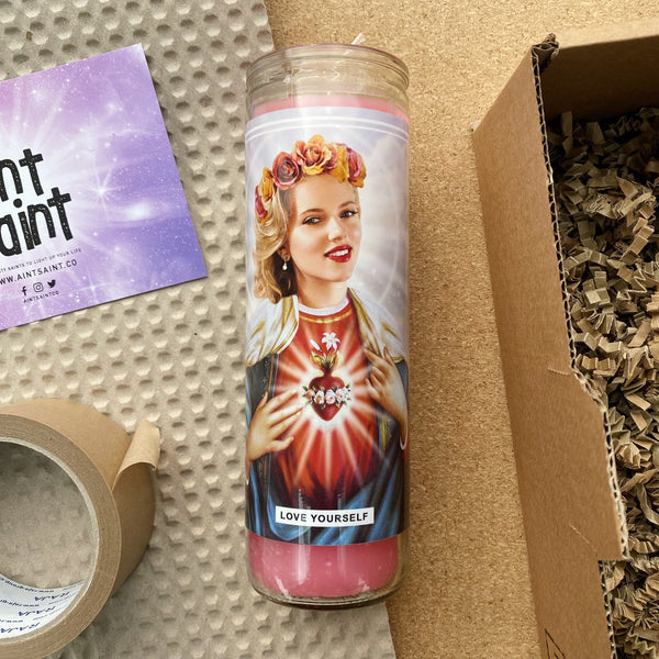 Saint Scarlett Johansson Prayer Candle