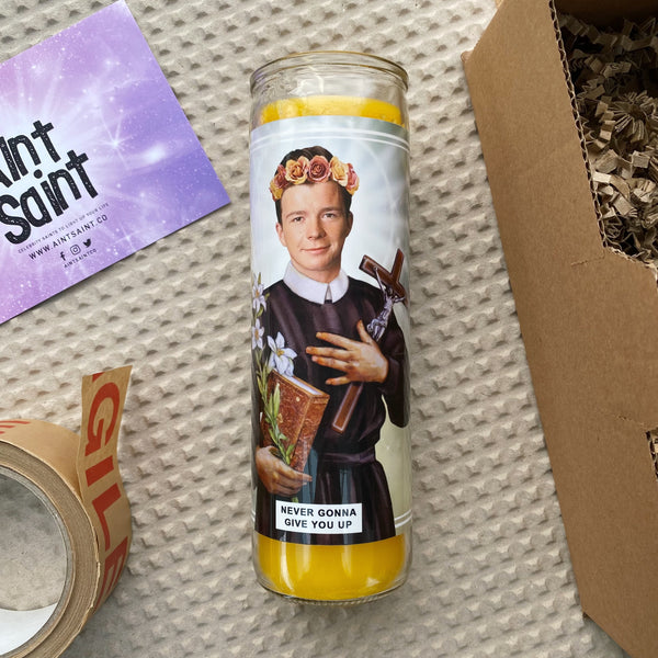 Saint Rick Astley | Never Gonna Give You Up Prayer Candle