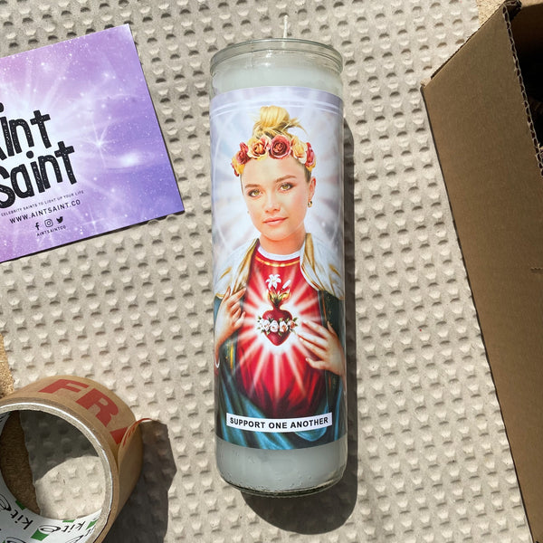 Saint Florence Pugh Prayer Candle