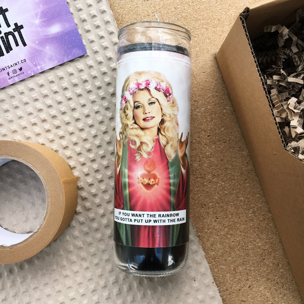 Saint Dolly Prayer Candle