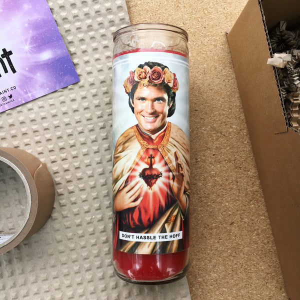 Saint David Hasselhoff Prayer Candle