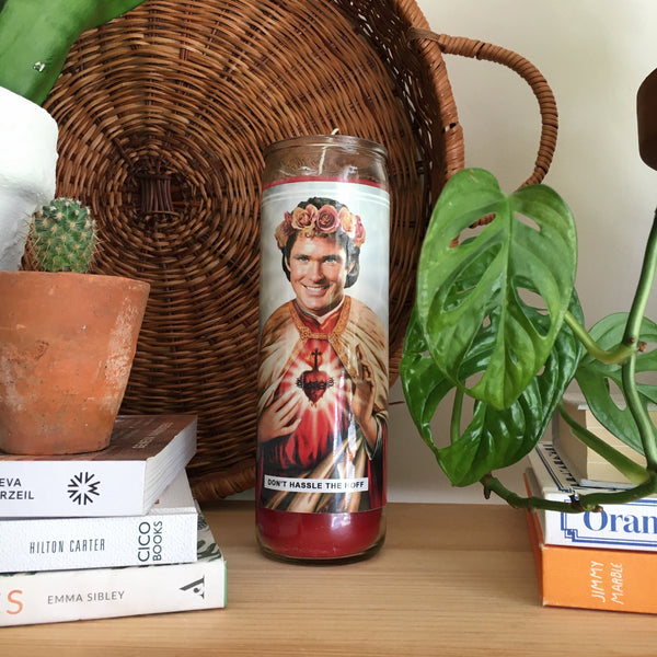 Saint David Hasselhoff Prayer Candle