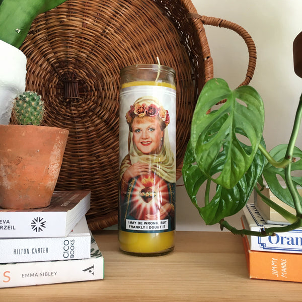 Saint Angela Lansbury | Jessica Fletcher | Murder She Wrote Prayer Candle