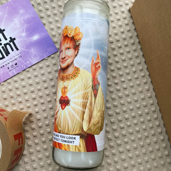 Saint Ed Sheeran Prayer Candle