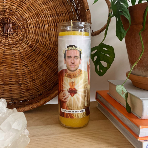 Saint Michael Scott | Steve Carell | The Office Prayer Candle