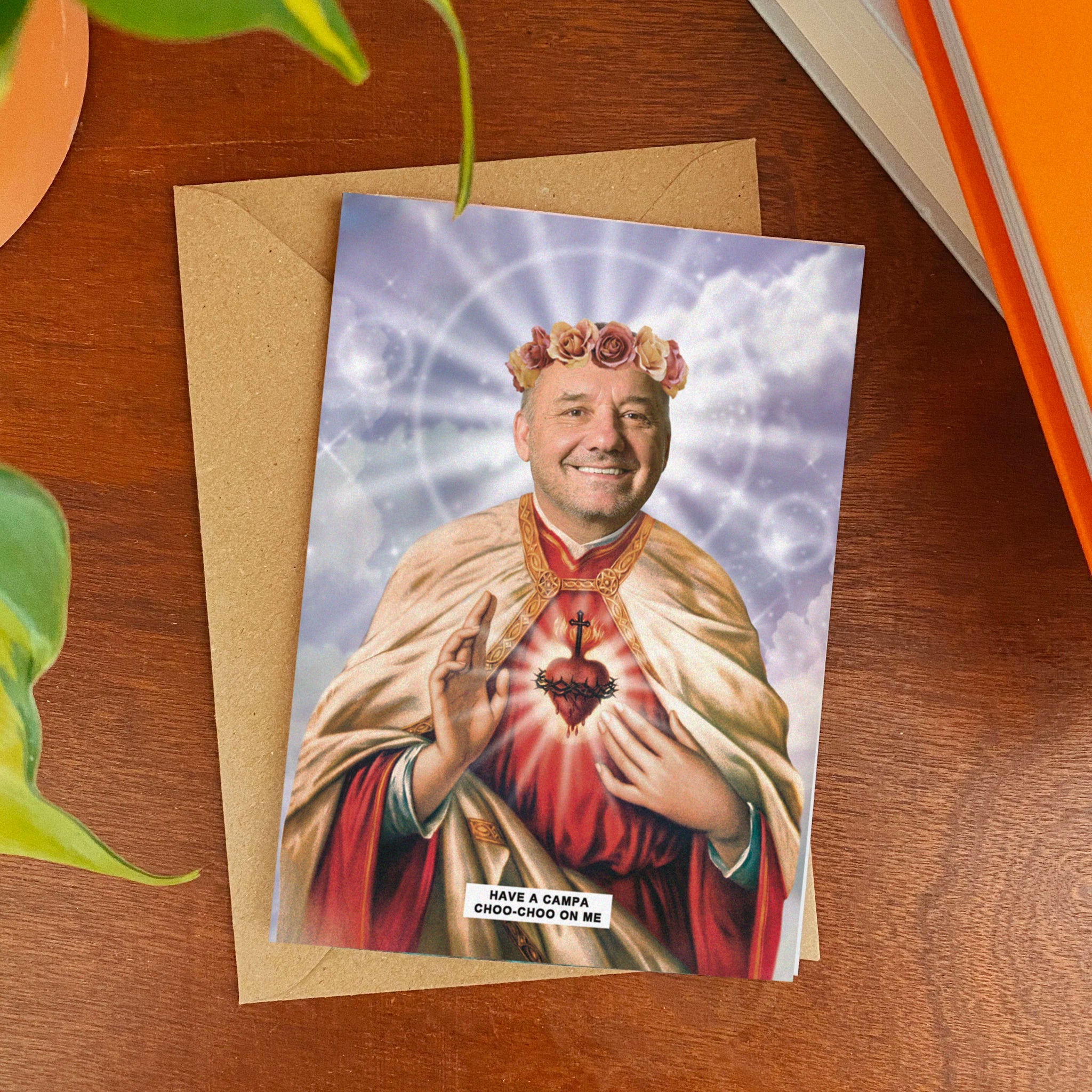 Saint Bob Mortimer Greetings Card