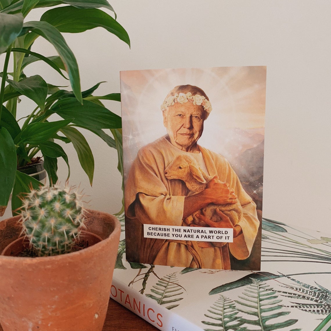 Saint Attenborough | Sir David Attenborough Greetings Card