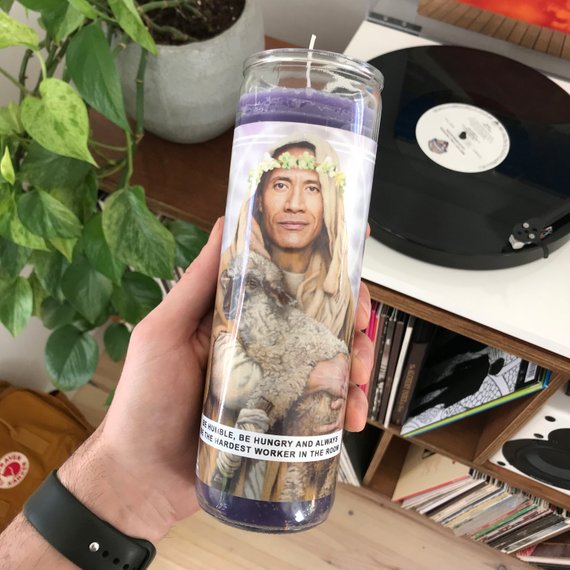 Saint Dwayne Johnson | The Rock Prayer Candle