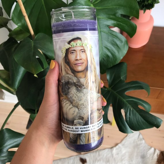 Saint Dwayne Johnson | The Rock Prayer Candle