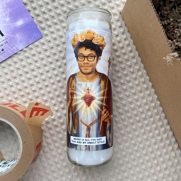 Saint Richard Ayoade | Maurice Moss | The IT Crowd Prayer Candle