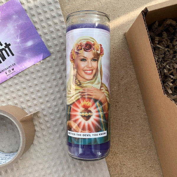 Saint Kylie Minogue Prayer Candle