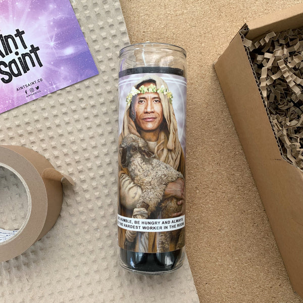 Saint Dwayne Johnson | The Rock Prayer Candle