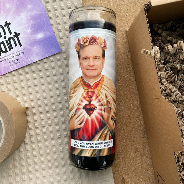 Saint Colin Firth Prayer Candle