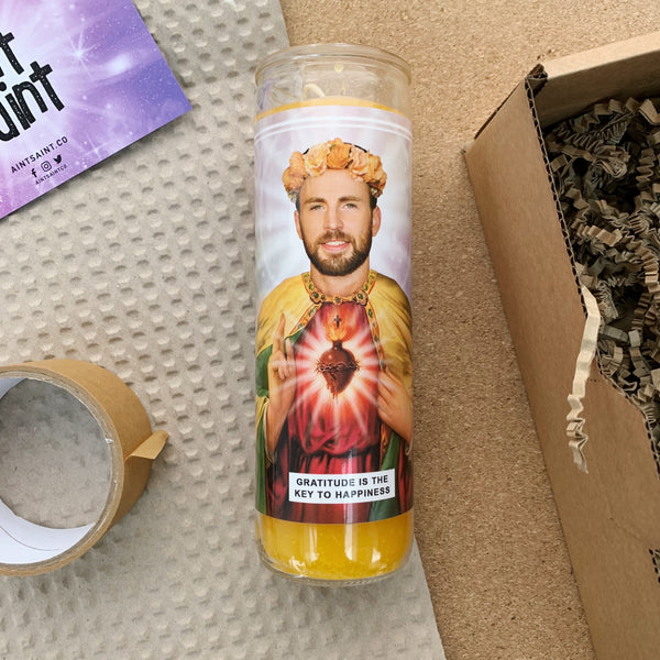 Saint Chris Evans Prayer Candle