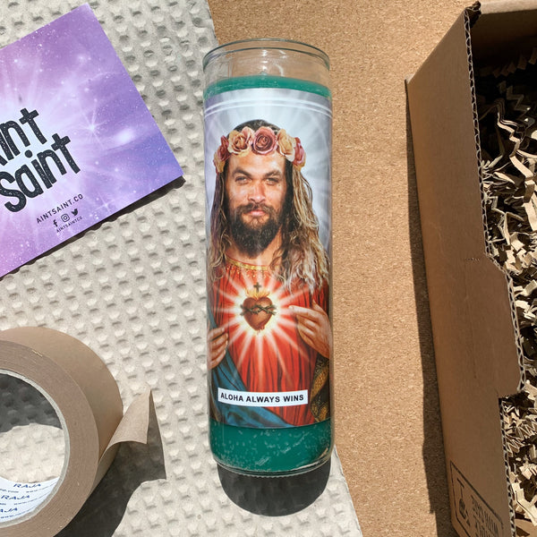 Saint Jason Momoa Prayer Candle