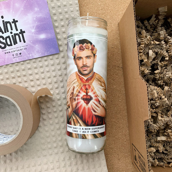 Saint Zac Efron Prayer Candle