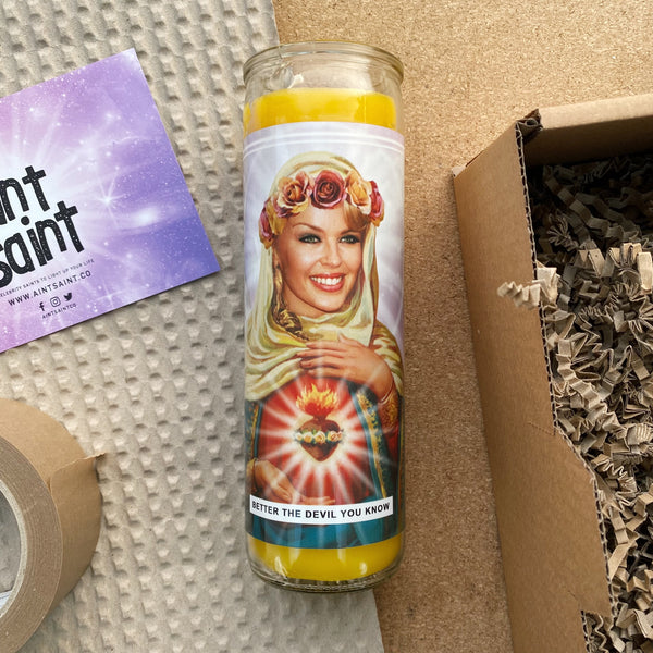 Saint Kylie Minogue Prayer Candle