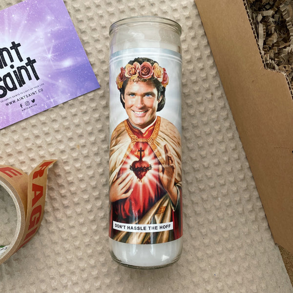 Saint David Hasselhoff Prayer Candle