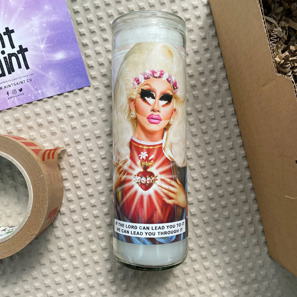 Saint Trixie Mattel Prayer Candle