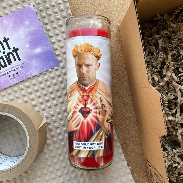 Saint Jason Statham Prayer Candle