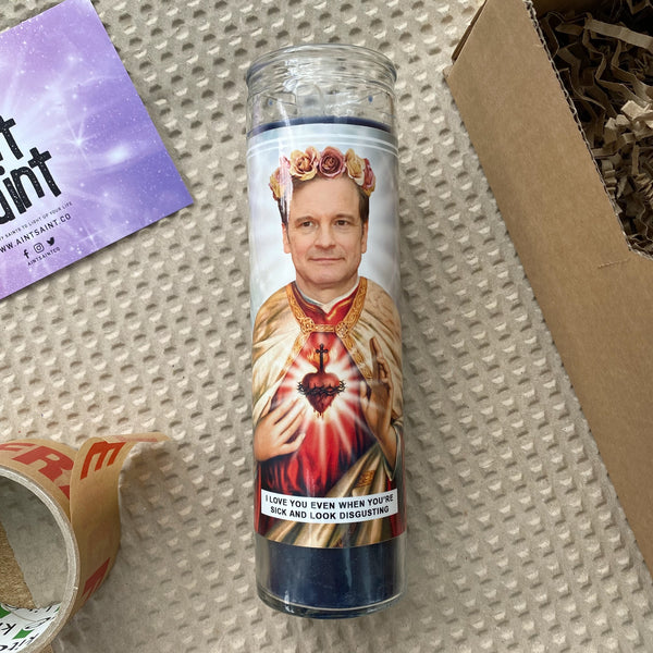 Saint Colin Firth Prayer Candle