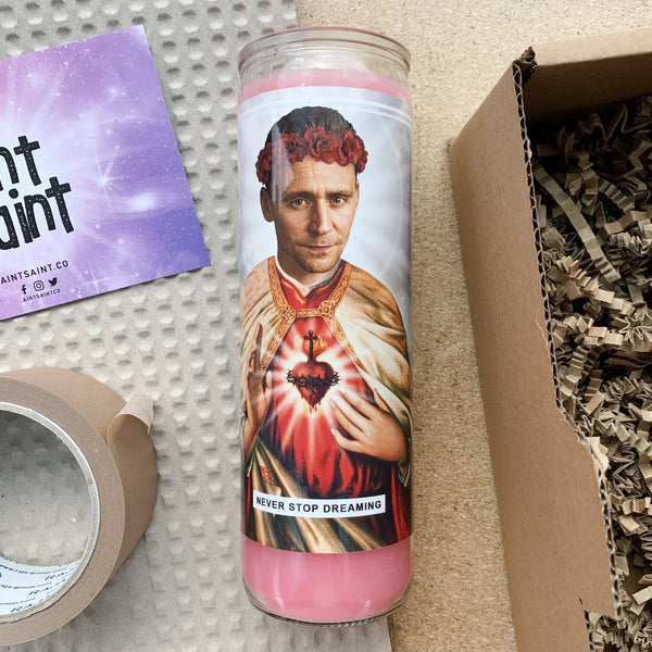 Saint Tom Hiddleston Prayer Candle