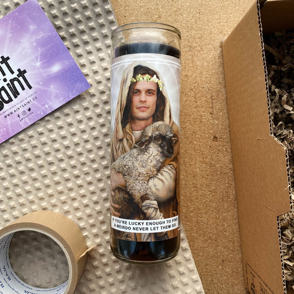 Saint Matthew Gray Gubler Prayer Candle