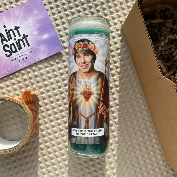 Saint Professor Brian Cox Prayer Candle