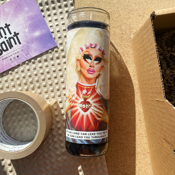 Saint Trixie Mattel Prayer Candle