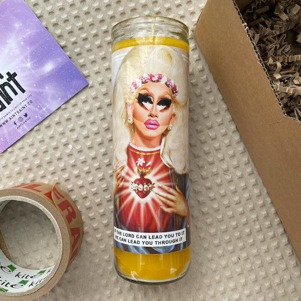 Saint Trixie Mattel Prayer Candle