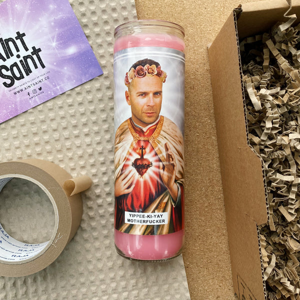 Saint Bruce Willis Prayer Candle