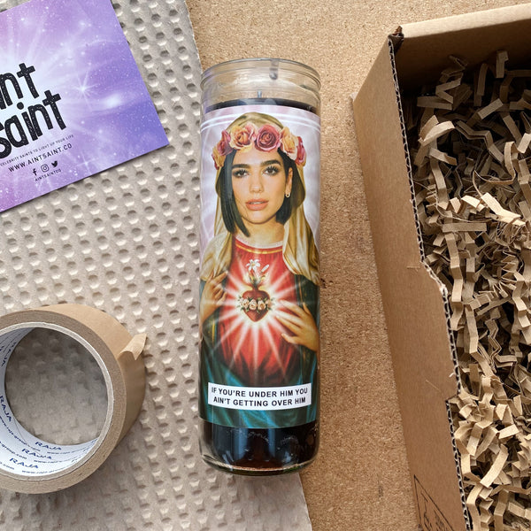 Saint Dua Lipa Prayer Candle