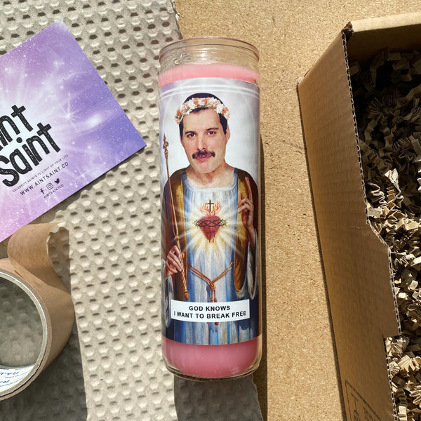 Saint Freddie Mercury Prayer Candle