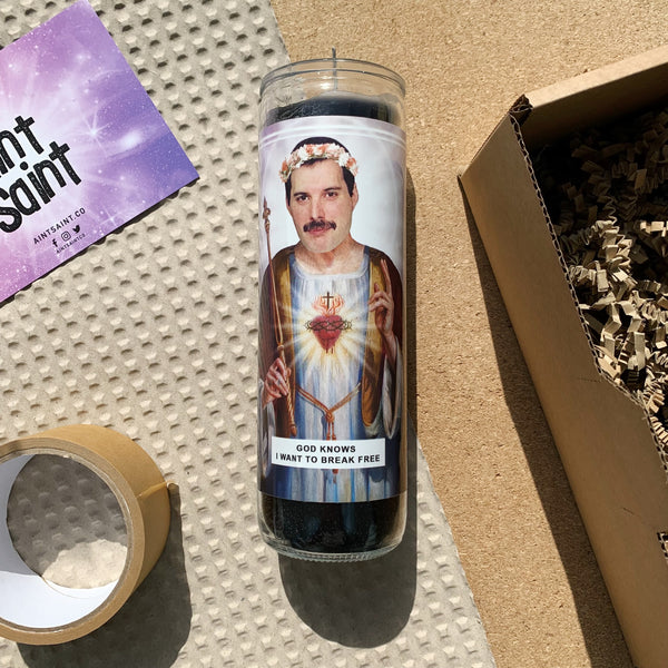 Saint Freddie Mercury Prayer Candle