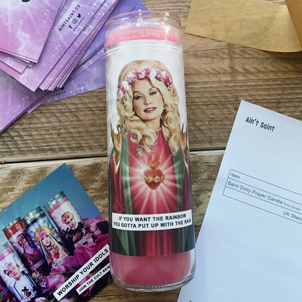 Saint Dolly Prayer Candle