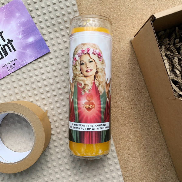 Saint Dolly Prayer Candle