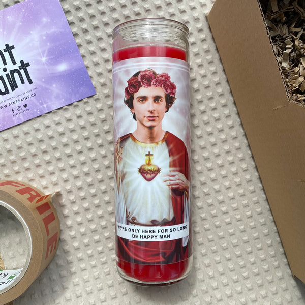 Saint Timothee Chalamet Prayer Candle