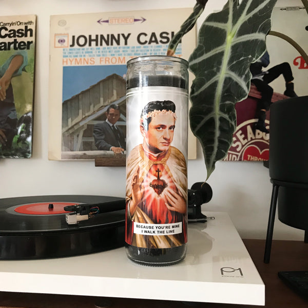 Saint Johnny Cash Prayer Candle