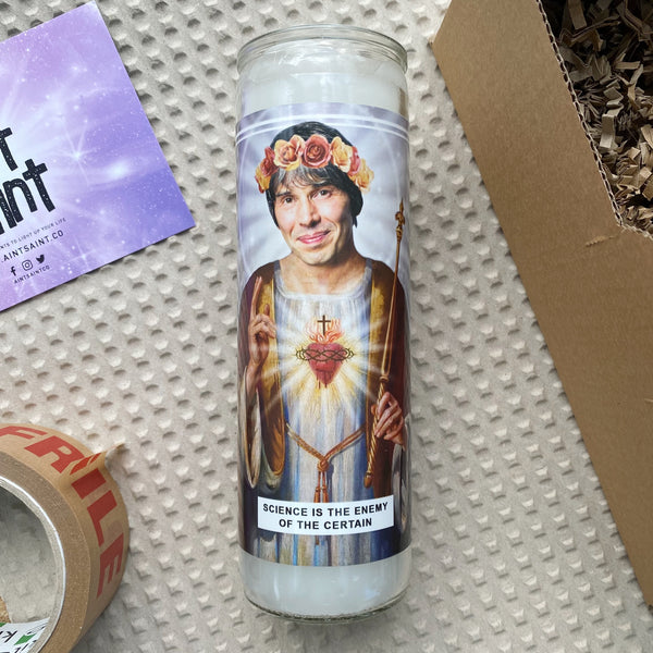 Saint Professor Brian Cox Prayer Candle