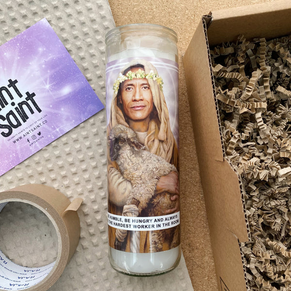 Saint Dwayne Johnson | The Rock Prayer Candle