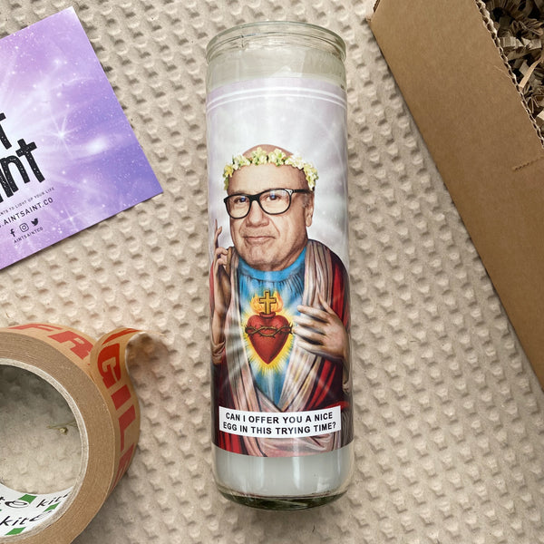 Saint Danny DeVito | Frank Reynolds | It's Always Sunny Prayer Candle