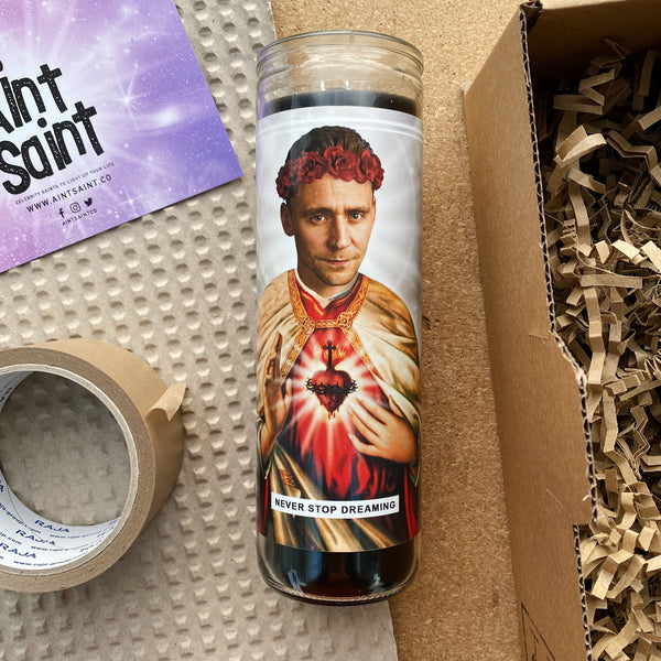 Saint Tom Hiddleston Prayer Candle
