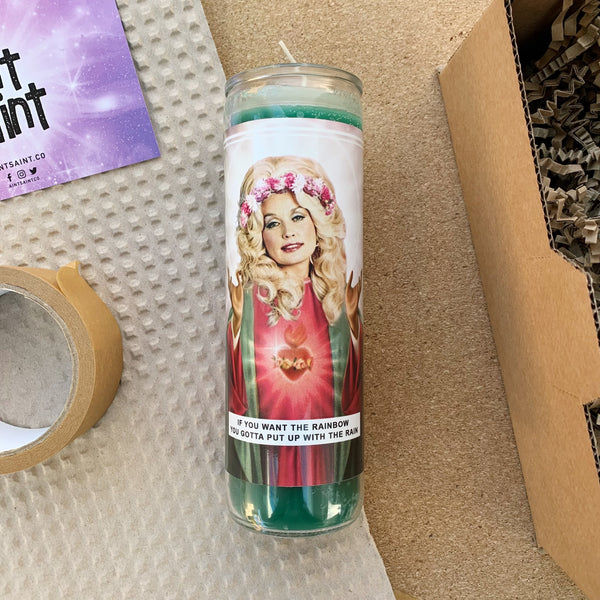 Saint Dolly Prayer Candle